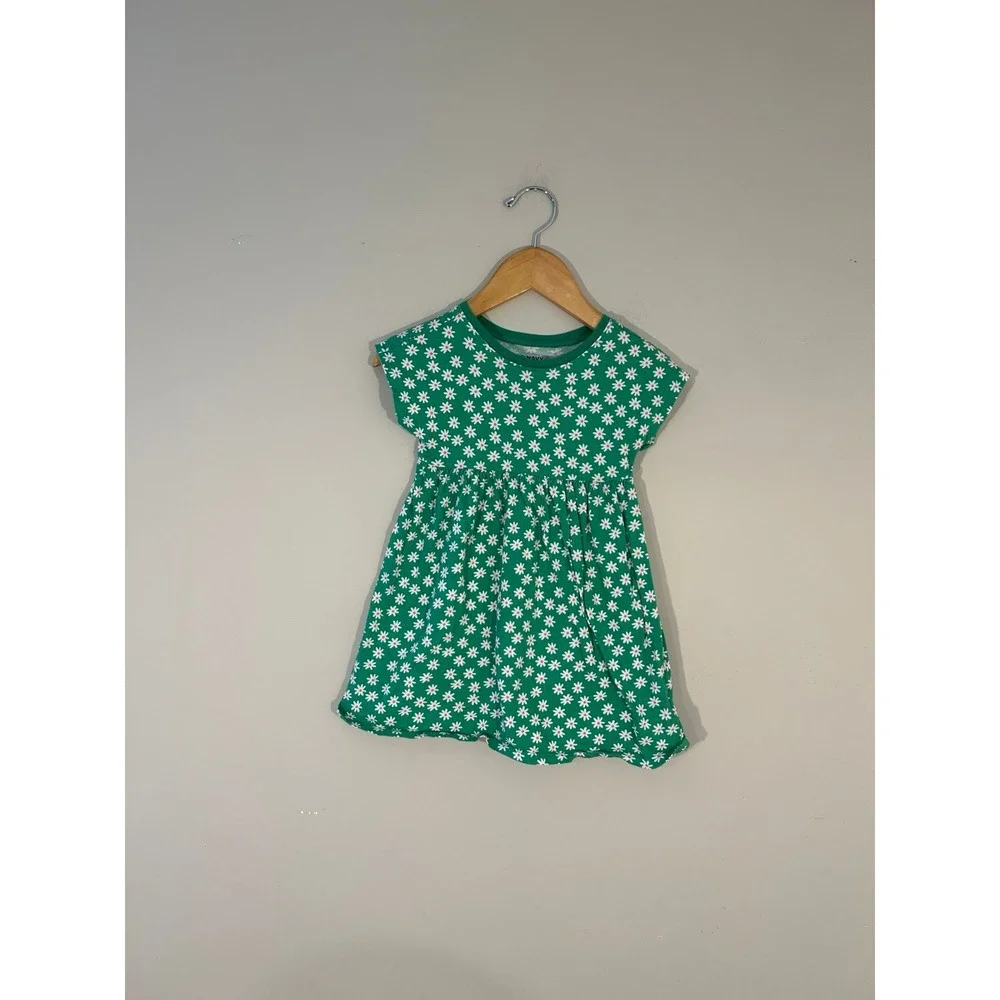 $8 ADD ON Old Navy Dress‎ green daisy 3T Zara H&M Cotton On